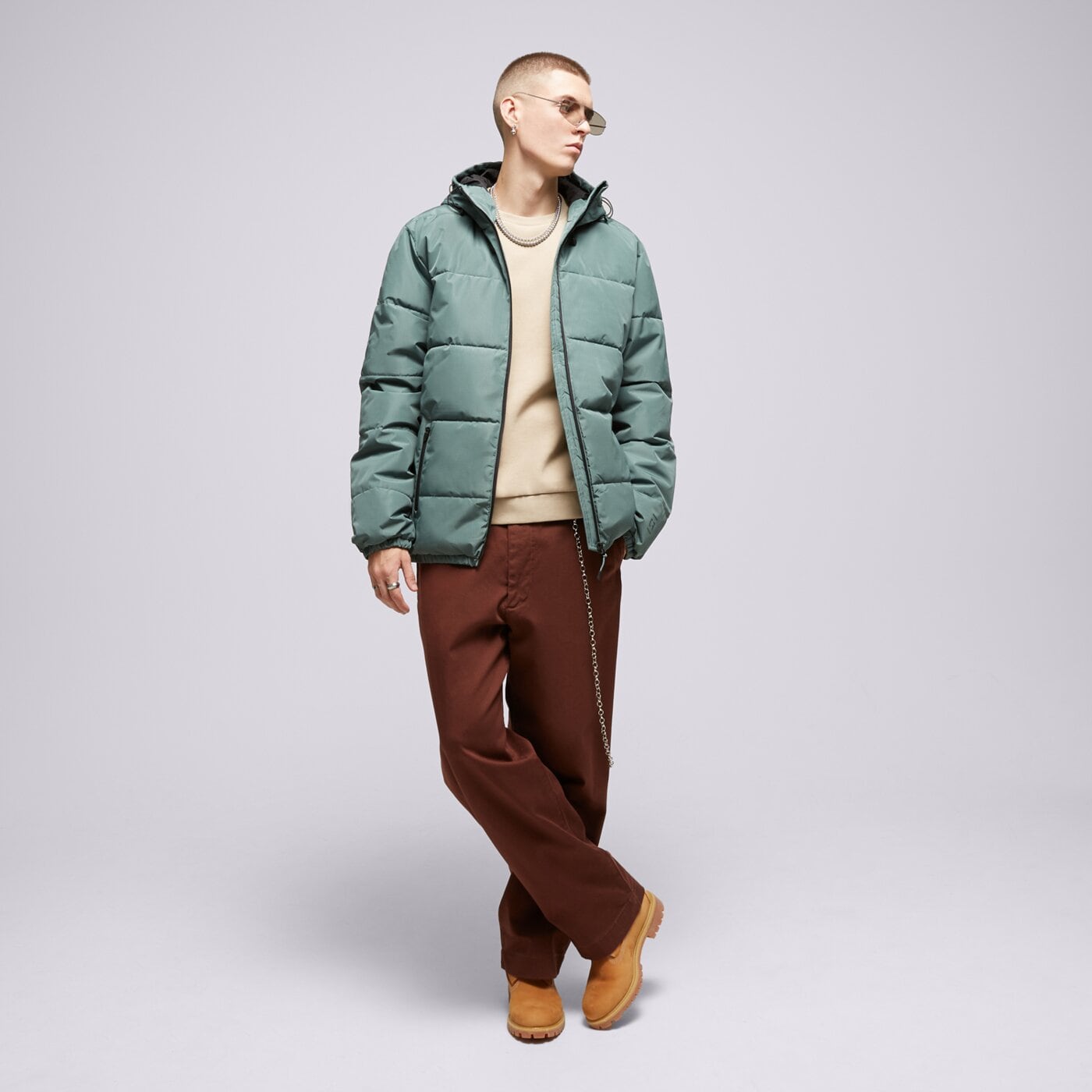 Kurtka zimowa męska CONFRONT KURTKA ESSENTIAL JACKET GREEN cf323kum18002 kolor zielony