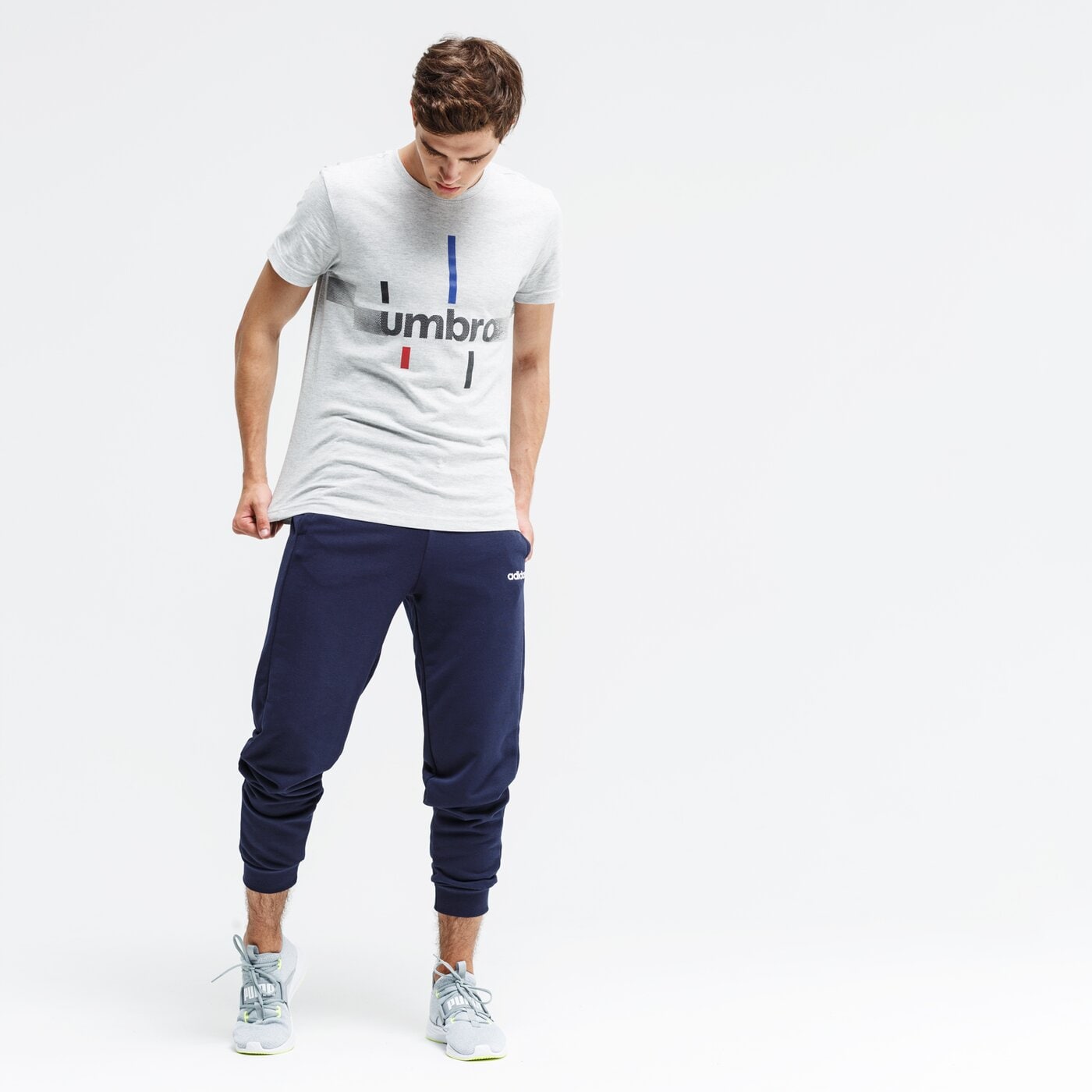 Koszulka męska UMBRO T-SHIRT RAPHAEL ul39tsm23001 kolor szary