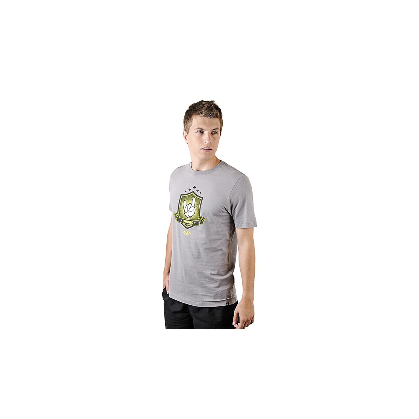 Koszulka męska UMBRO T-SHIRT SHIELD GRAPHIC TEE 60962uccp kolor szary