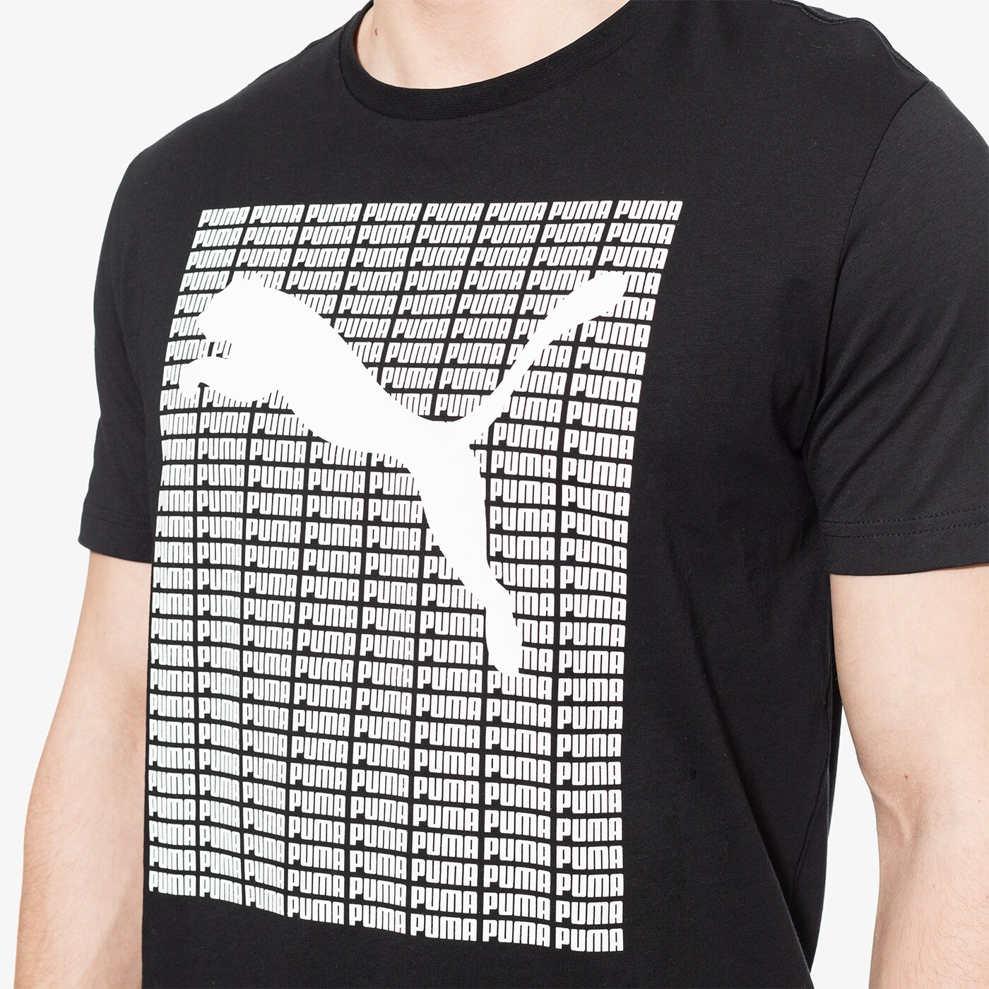 Koszulka męska PUMA T-SHIRT SS REPEAT 59487201 kolor czarny