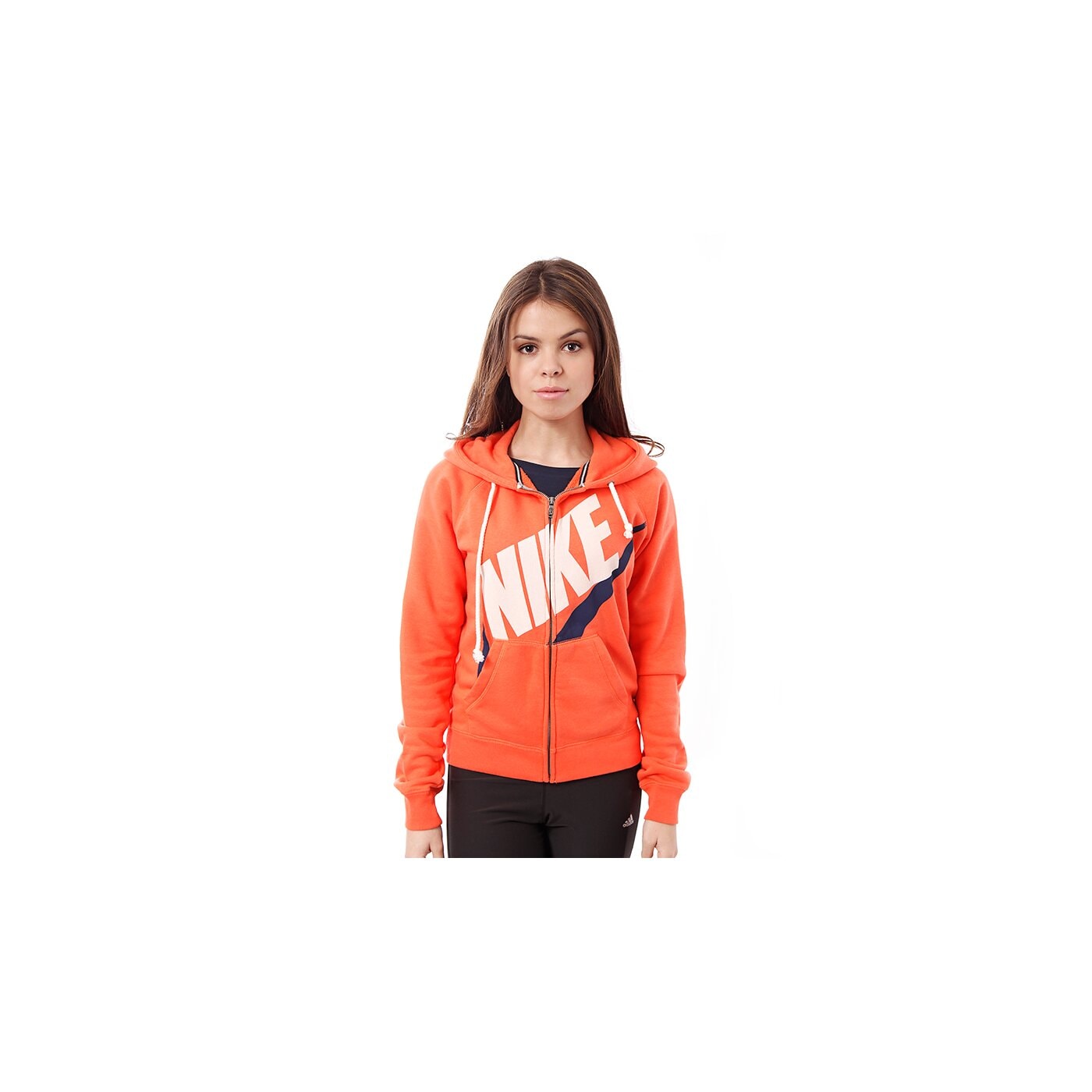 Bluza damska NIKE BLUZA RALLY FZ HOODY LOGO 545653801 kolor czerwony