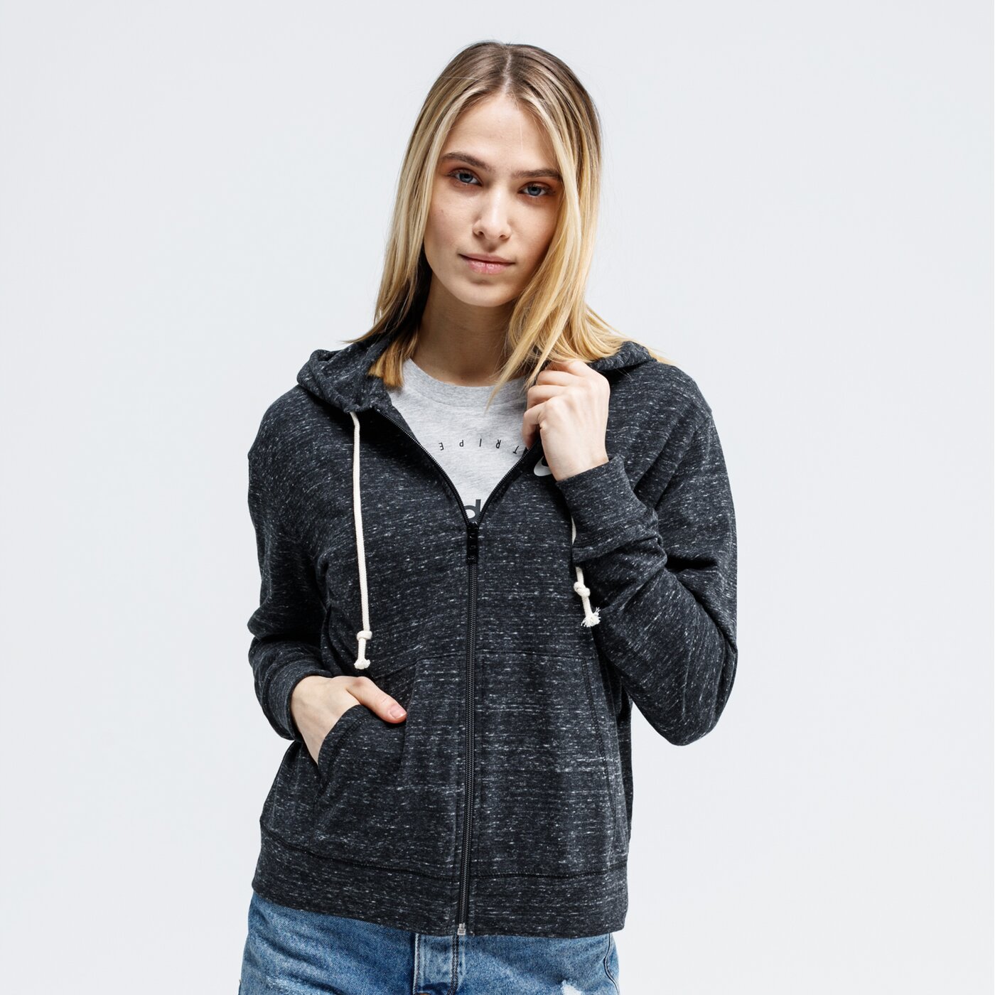 Bluza damska NIKE BLUZA ROZPINANA Z KAPTUREM W NSW GYM VNTG FZ cj1694-010 kolor czarny