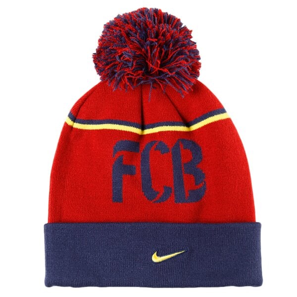 Czapka zimowa damska NIKE CZAPKA Z FCB BEANIE 576995647 kolor czerwony