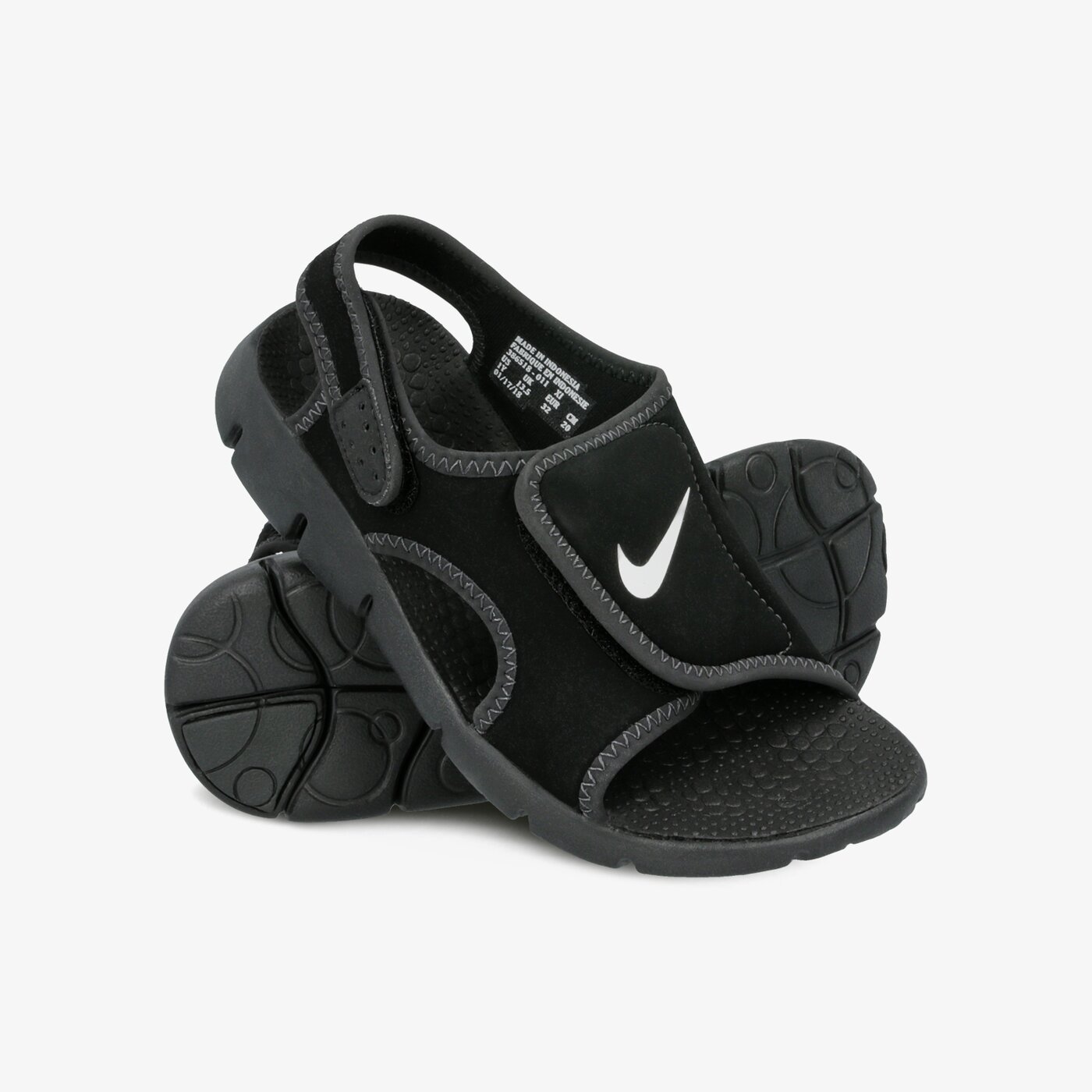 Sandały dla dzieci NIKE SUNRAY ADJUST 4 (GS PS)  386518-11k kolor czarny