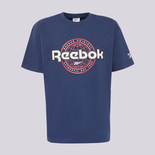 Koszulka męska REEBOK T-SHIRT REEBOK WORLD T-SHIRT 100253218 kolor granatowy