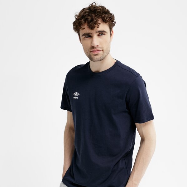 Koszulka męska UMBRO T-SHIRT SS FW SMALL LOGO COTTON 65353u-y70 kolor granatowy