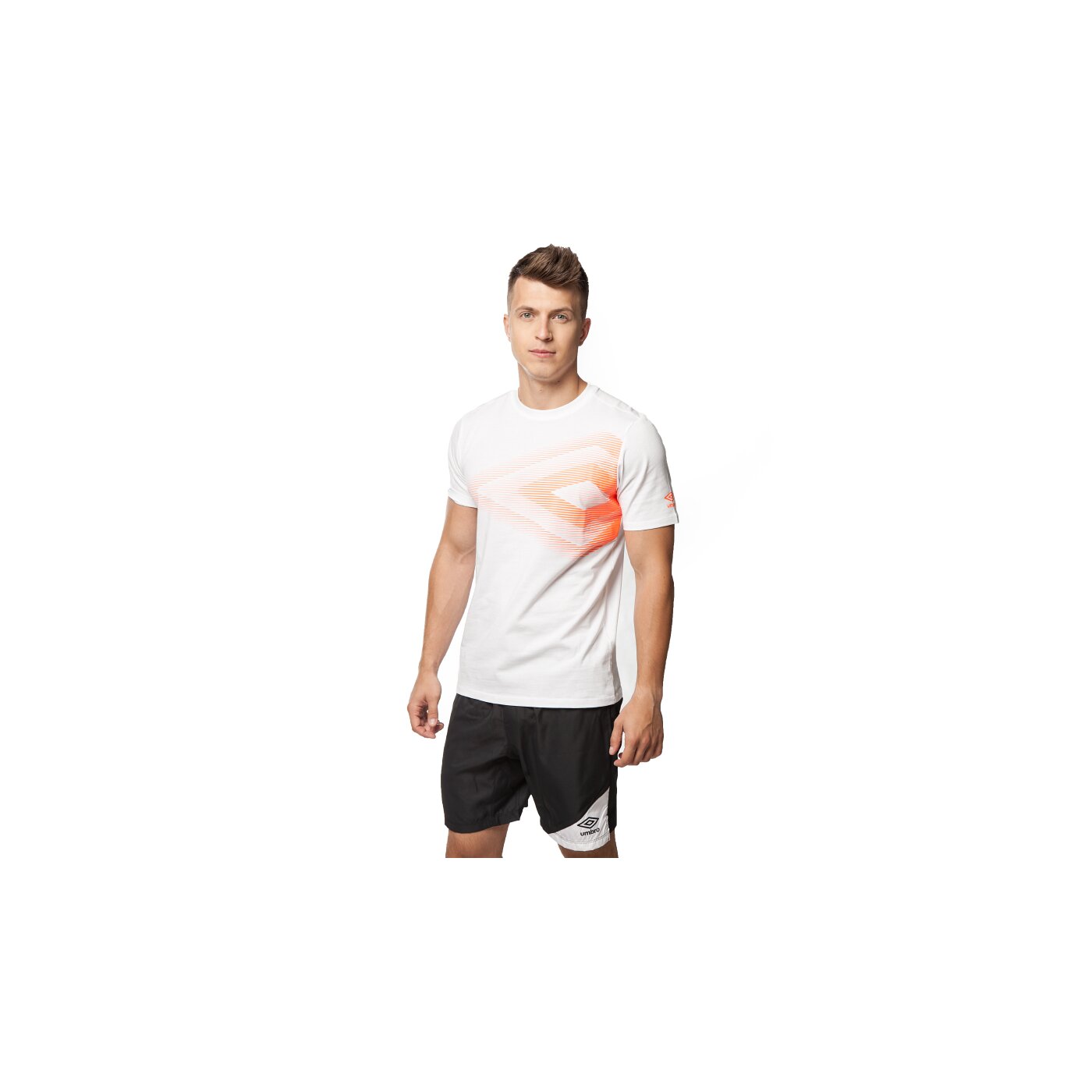 Koszulka męska UMBRO T-SHIRT VELOCITA GRAPHIC 63143u37o kolor biały