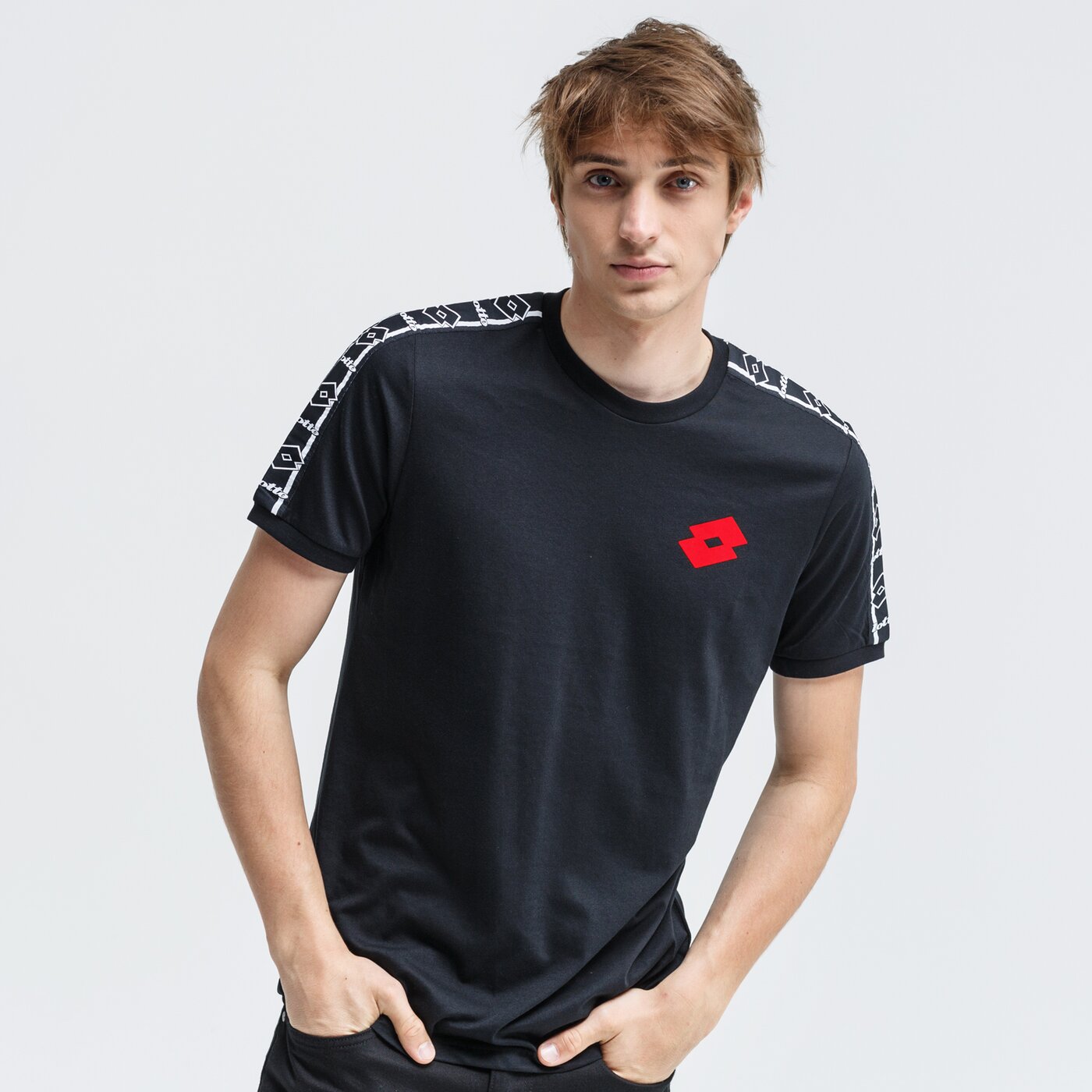 Koszulka męska LOTTO T-SHIRT ATHLETICA CLASSIC II JS 214412-1cl kolor czarny