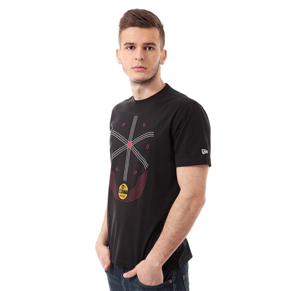 Koszulka męska NEW ERA T-SHIRT TOP CAP TEE BLK 10996662 kolor czarny