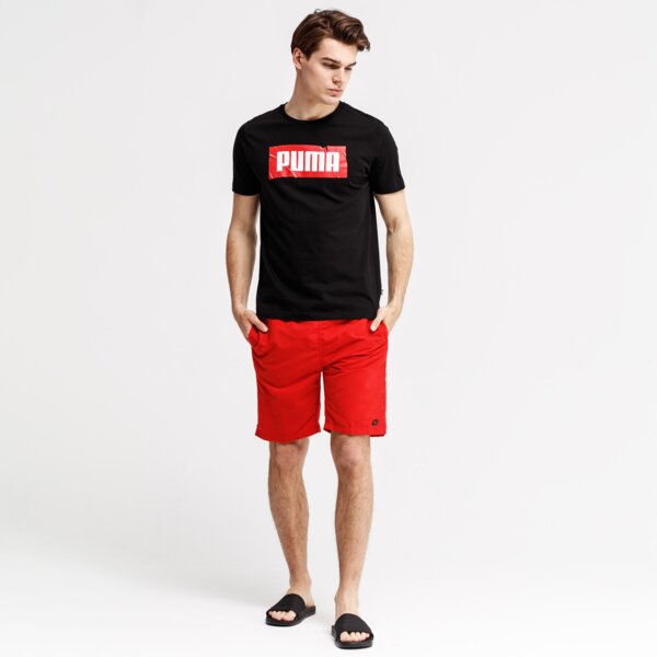 Koszulka męska PUMA T-SHIRT SS PUMA WORDING 85407201 kolor czarny