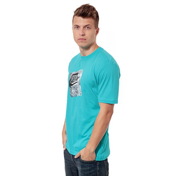 Koszulka męska NIKE T-SHIRT TEE-FUTURA LUNAR 619527388 kolor niebieski