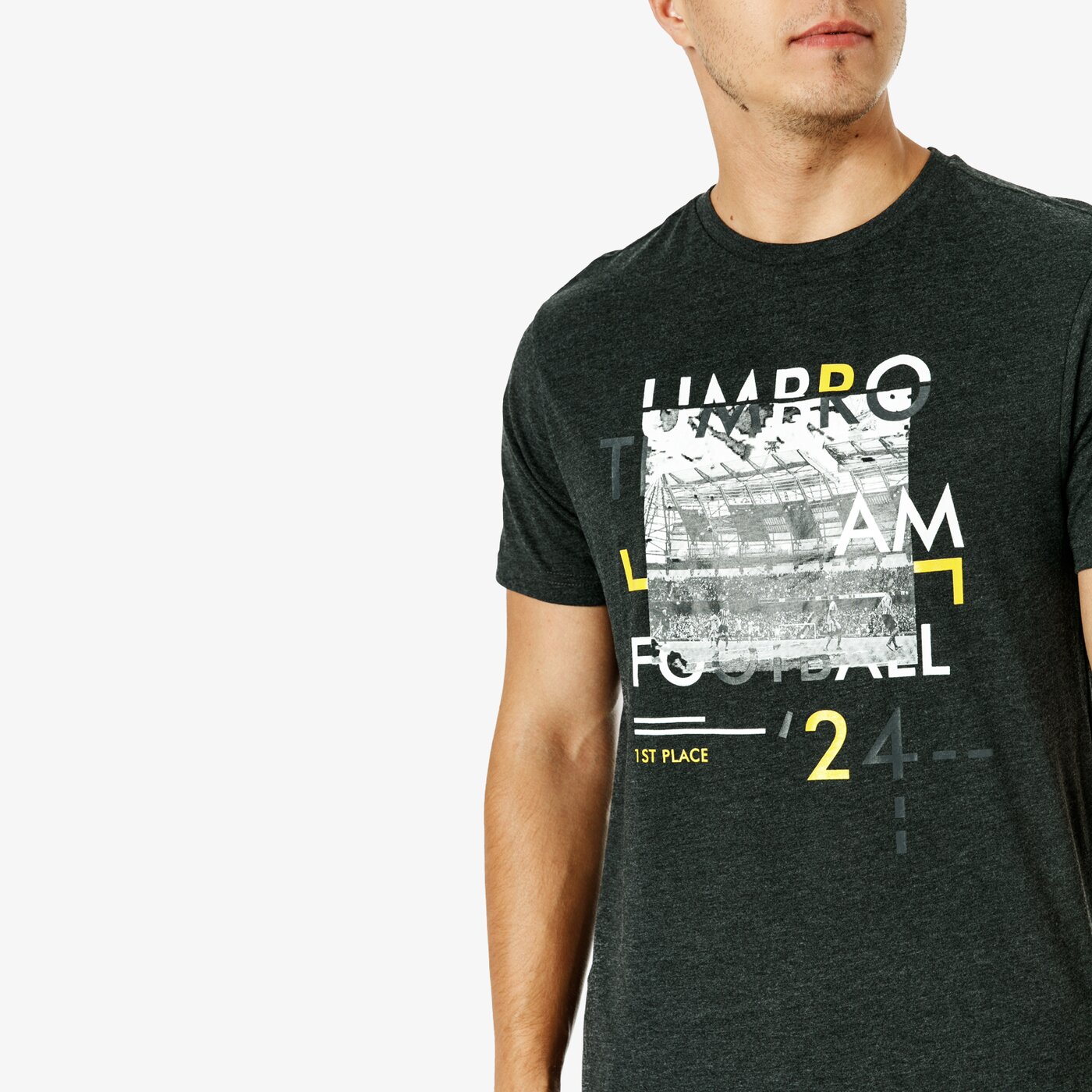 Koszulka męska UMBRO T-SHIRT SS TURF ul38tsm02002 kolor szary