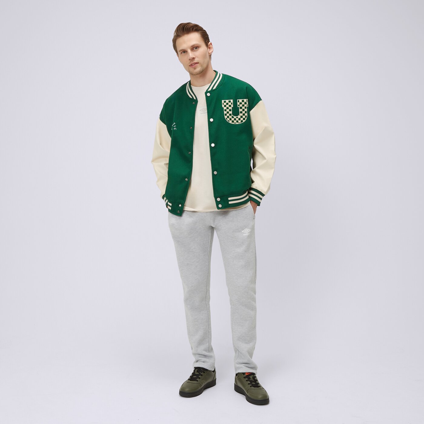 Spodnie dresowe męskie UMBRO SPODNIE FLEECE JOGGER 66415u-263 kolor szary