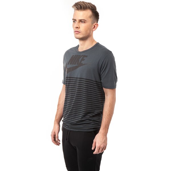 Koszulka męska NIKE T-SHIRT TEE-NIKE MESH STRIPE 644147008 kolor czarny