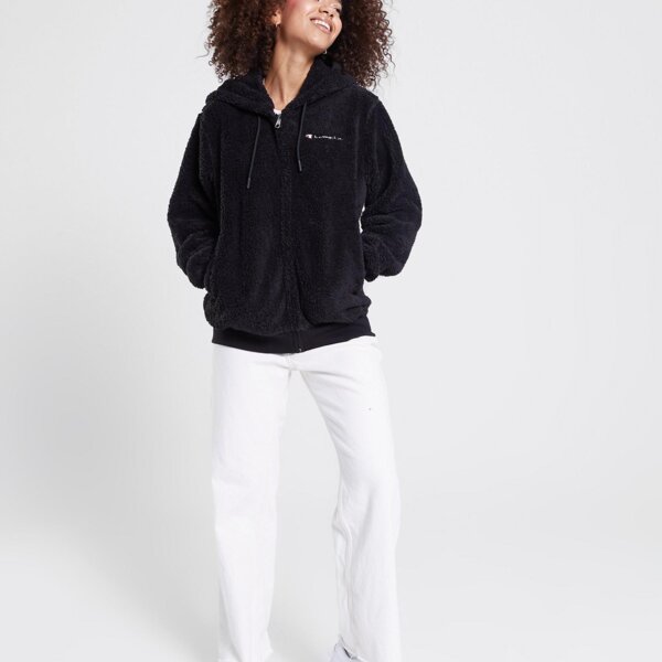 Bluza damska CHAMPION POLAR HOODED SWEATSHIRT 116599kk001 kolor czarny