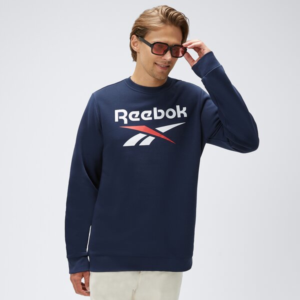 Bluza męska REEBOK BLUZA RI FLC BIG LOGO CREW h54795 kolor granatowy