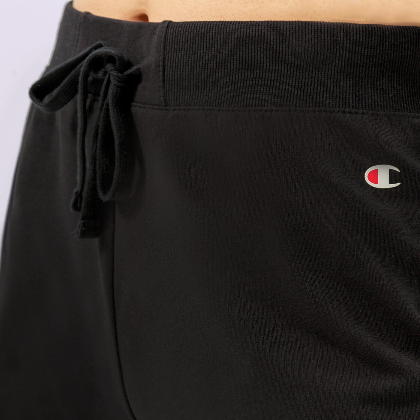 Spodnie dresowe damskie CHAMPION SPODNIE RIB CUFF PANTS 114898kk001 kolor czarny