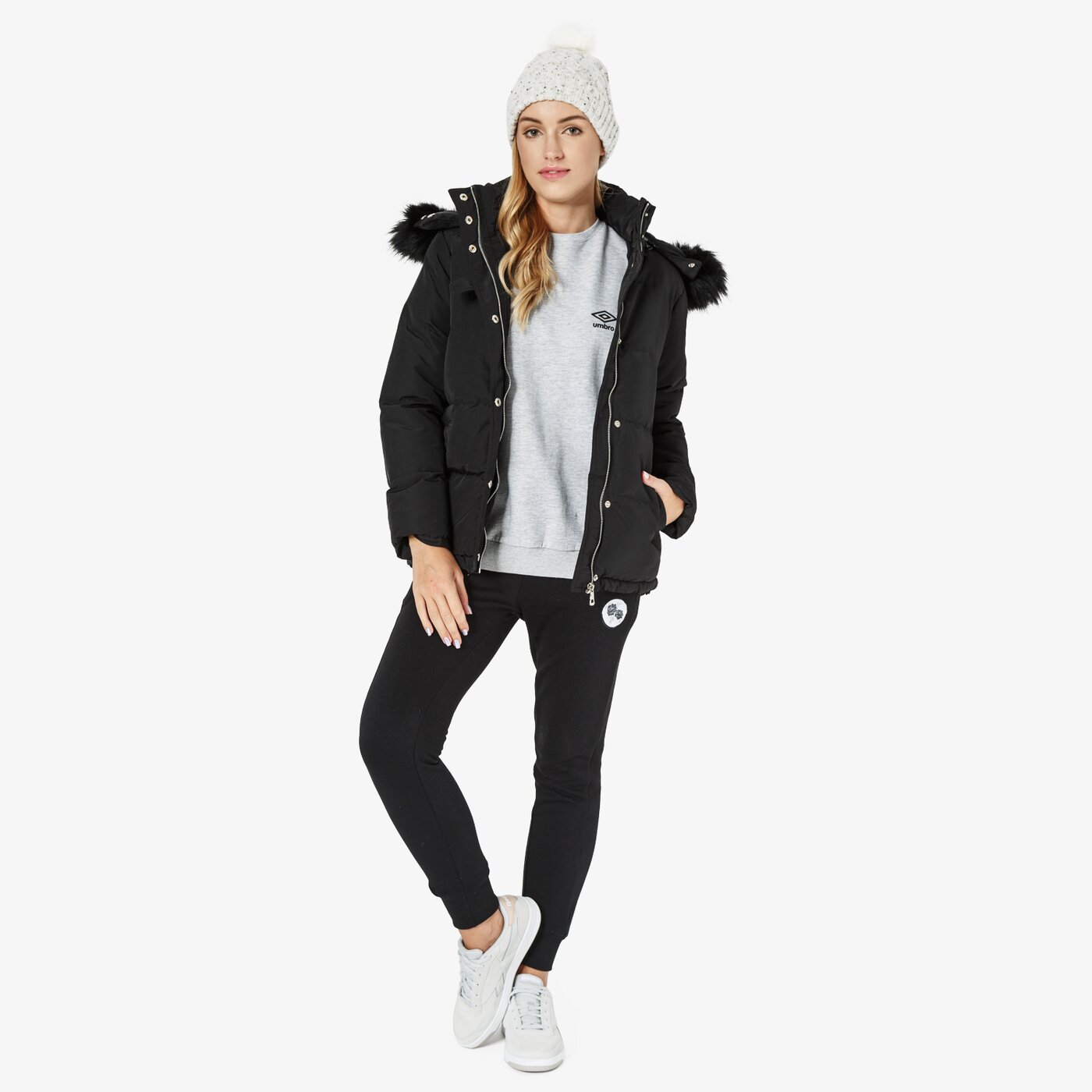 Spodnie dresowe damskie UMBRO SPODNIE CALCITE ul38spd05001 kolor czarny