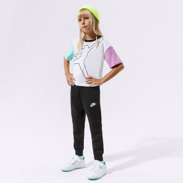 Spodnie dziecięce NIKE SPODNIE SPORTSWEAR CLUB FLEECE GIRL dc7207-010 kolor czarny
