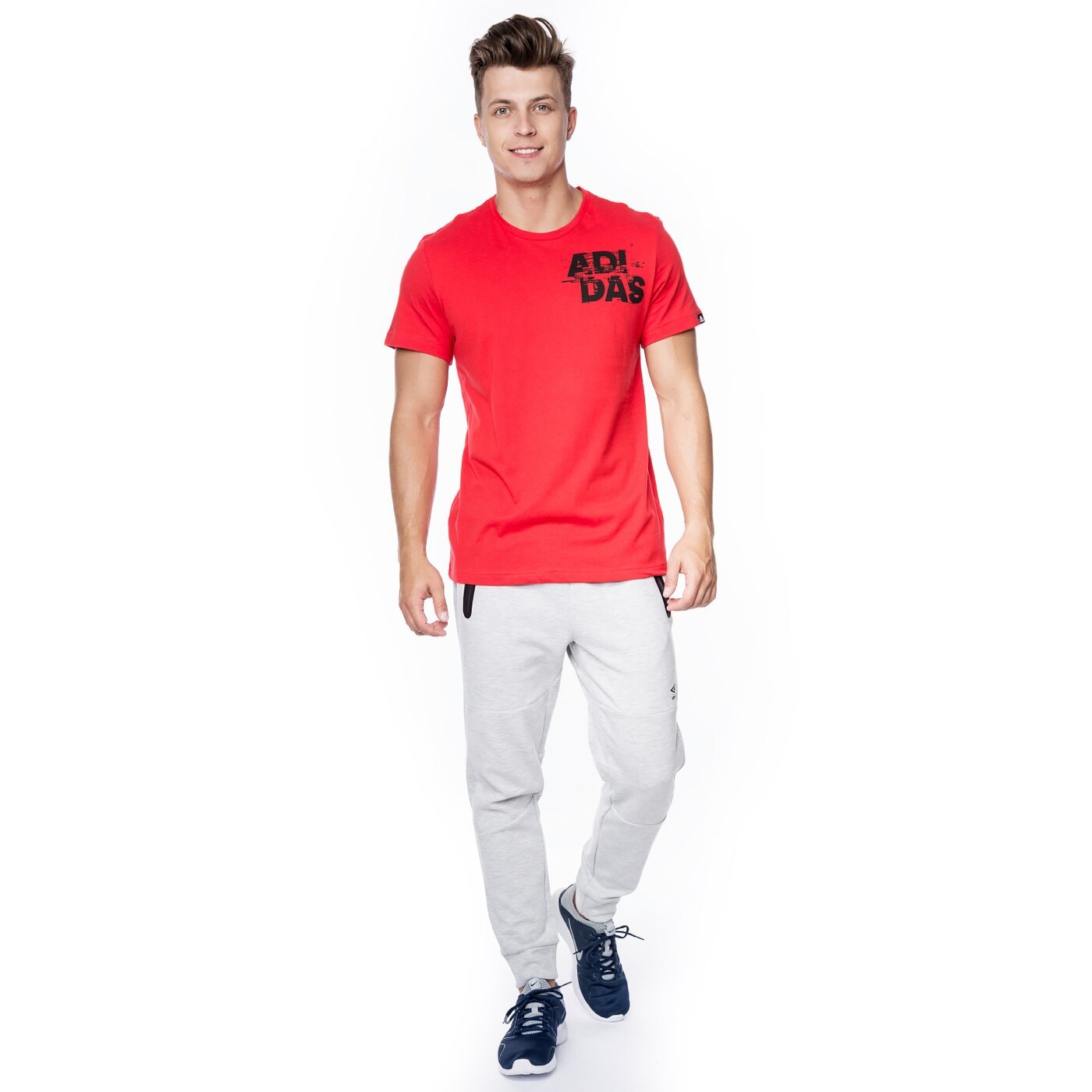 Koszulka męska ADIDAS T-SHIRT ADI PACK 2IN1 ay7235 kolor czerwony