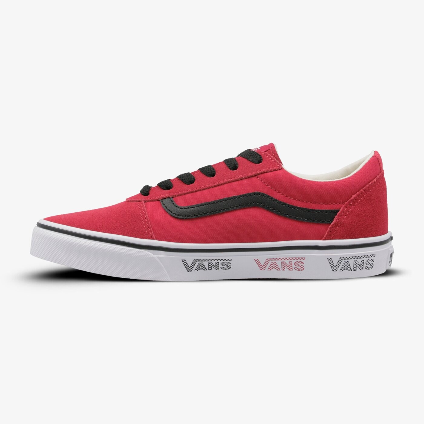 Buty dziecięce VANS YT WARD vn0a38j9vwn1 kolor czerwony