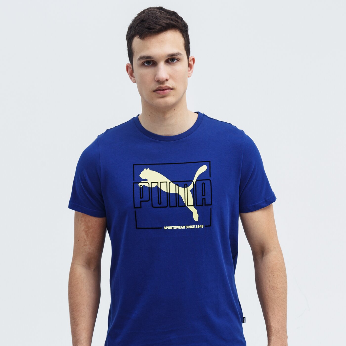 Koszulka męska PUMA T-SHIRT FLOCK 587770 12 kolor granatowy