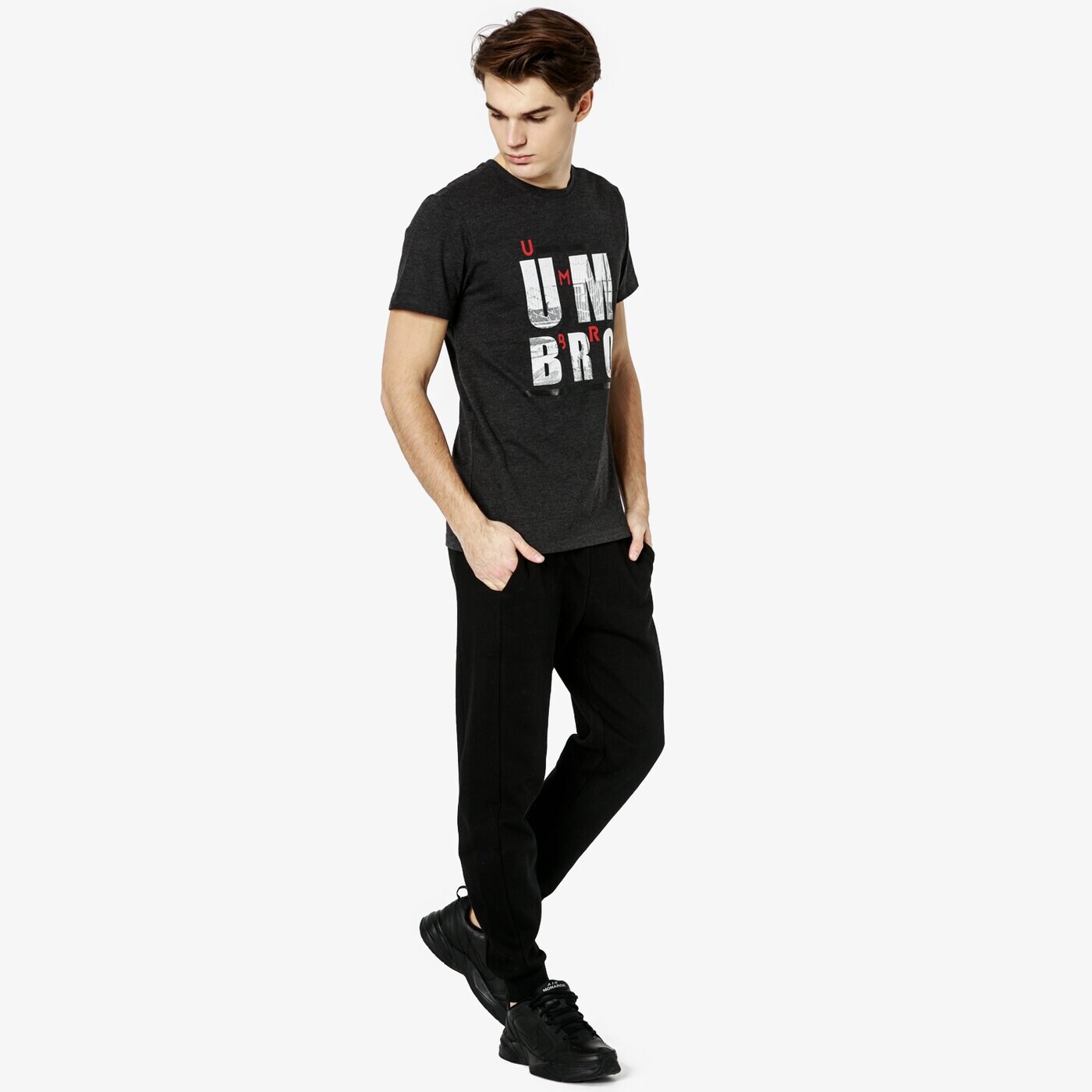 Koszulka męska UMBRO T-SHIRT SS LIANTO ul19tsm43002 kolor szary