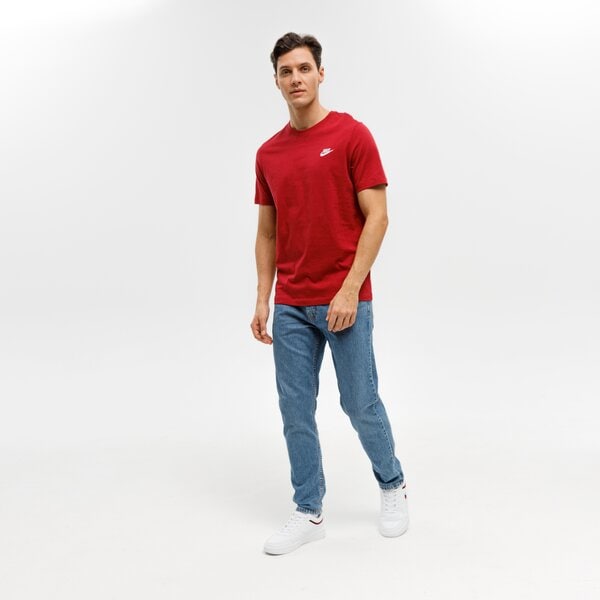 Koszulka męska NIKE T-SHIRT SS SPORTSWEAR CLUB ar4997-690 kolor bordowy