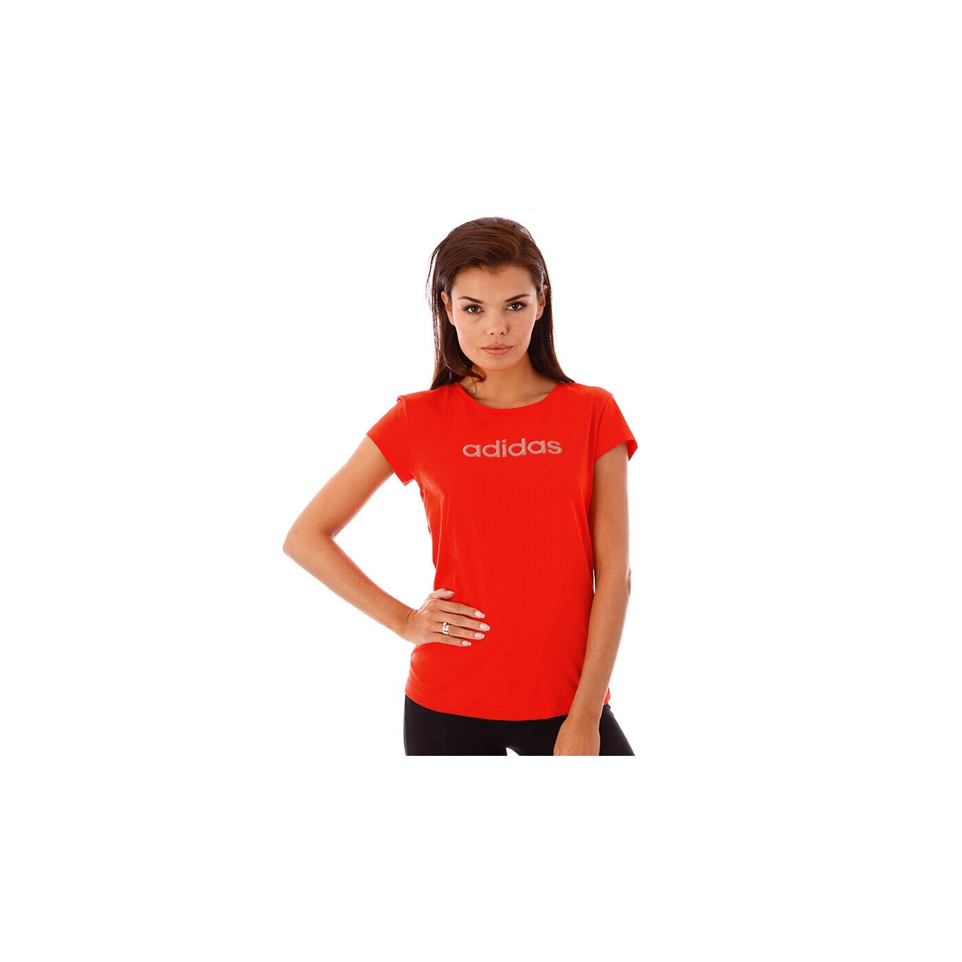 Koszulka damska ADIDAS T-SHIRT GLAM TEE g83647 kolor czerwony