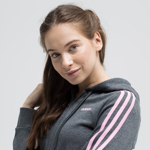 Bluza damska ADIDAS BLUZA ROZPINANA Z KAPTUREM W E 3S FZ HD du0657 kolor szary