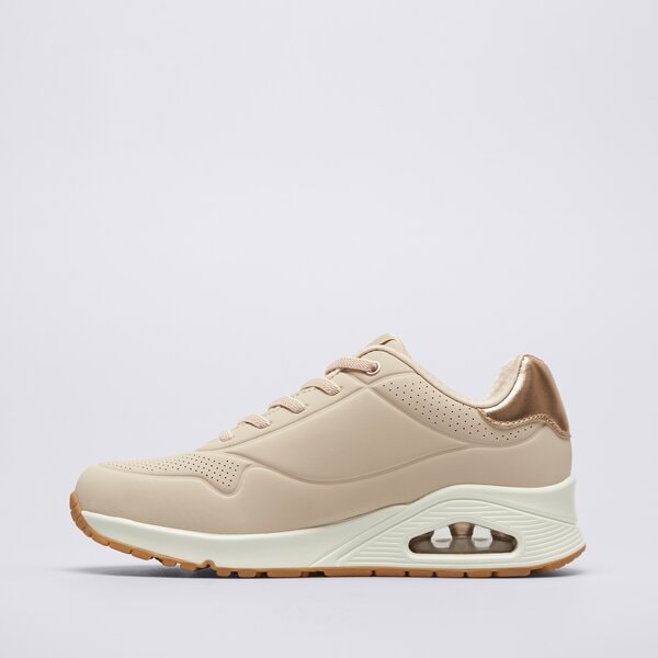 Buty sportowe damskie SKECHERS UNO 155196nat kolor beżowy