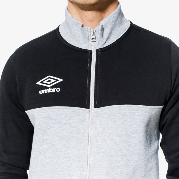 Bluza męska UMBRO BLUZA FLEECE ZIP THROUGH 64878ub43 kolor szary