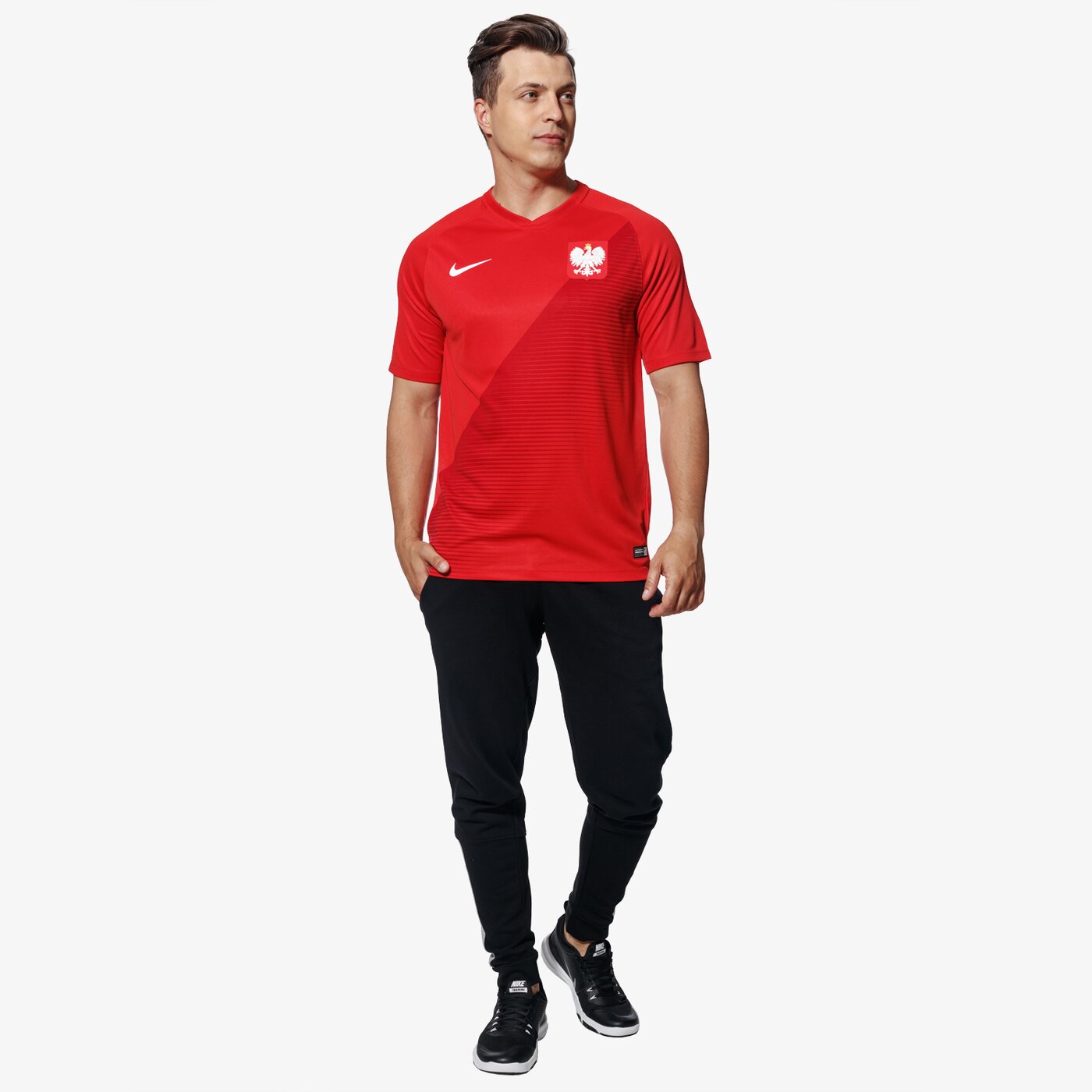 Koszulka męska NIKE T-SHIRT SS POL M NK BRT FTBL TOP SS AW aa3433-611 kolor czerwony