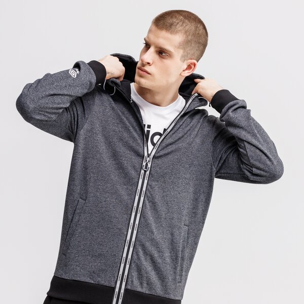 Bluza męska UMBRO BLUZA ROZPINANA Z KAPTUREM ANTON ul121blm36001 kolor szary