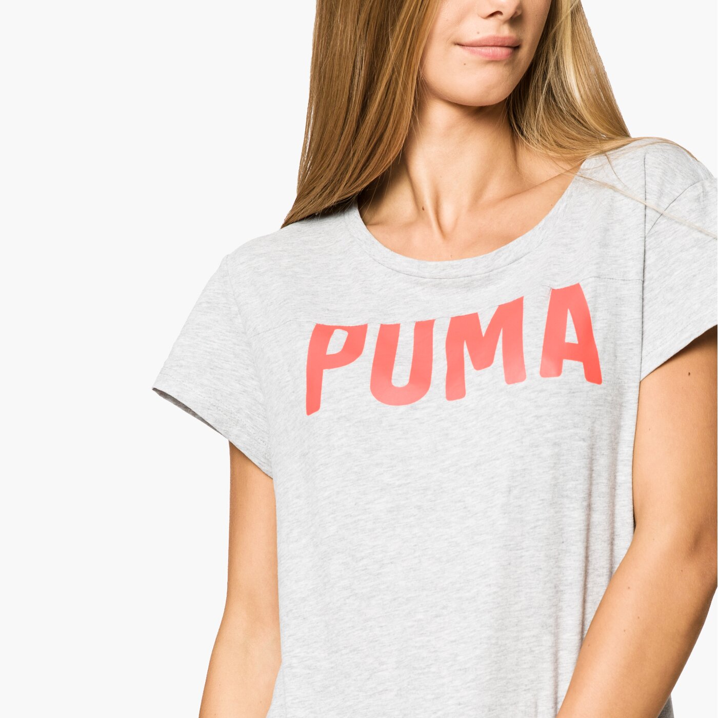 Koszulka damska PUMA T-SHIRT SS ATHLETIC W 59239104 kolor szary