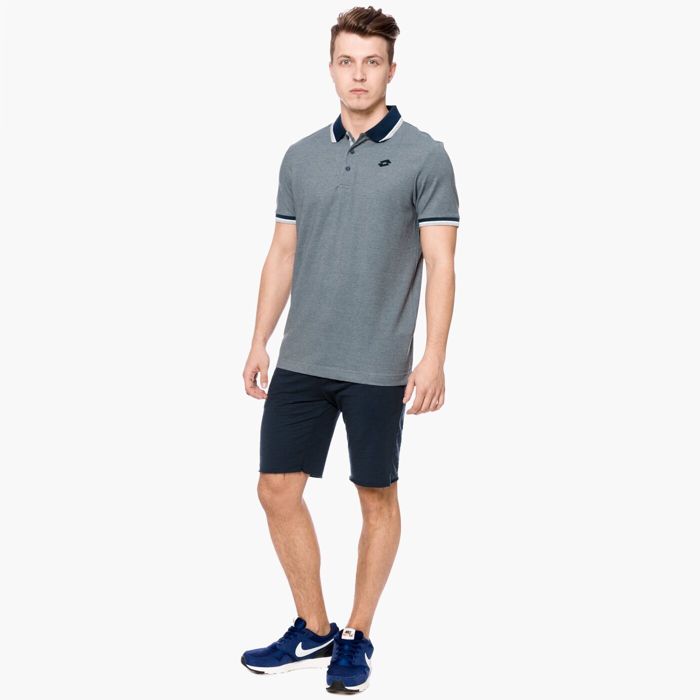 Koszulka polo męska LOTTO POLO L73 PLUS s6893 kolor granatowy