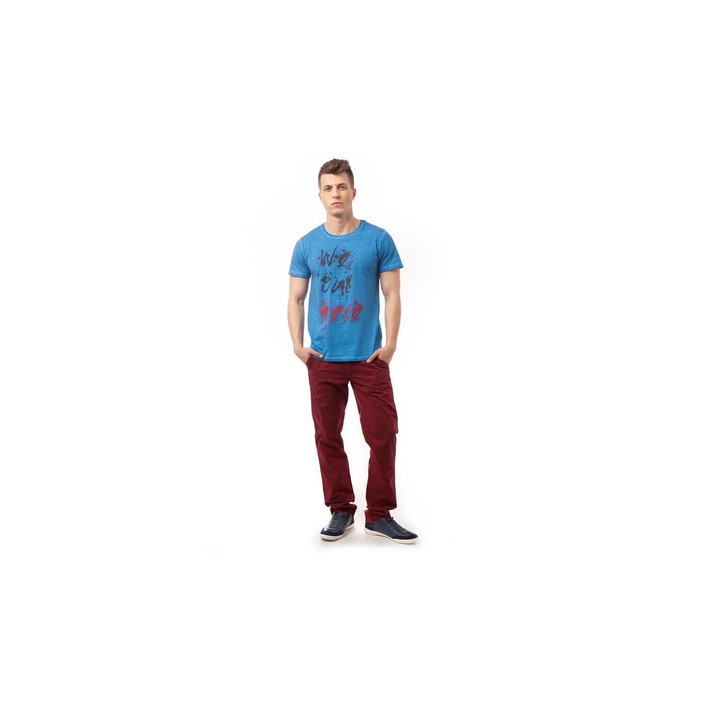 Koszulka męska FEEWEAR T-SHIRT OKIDO fw15tsm92001 kolor niebieski
