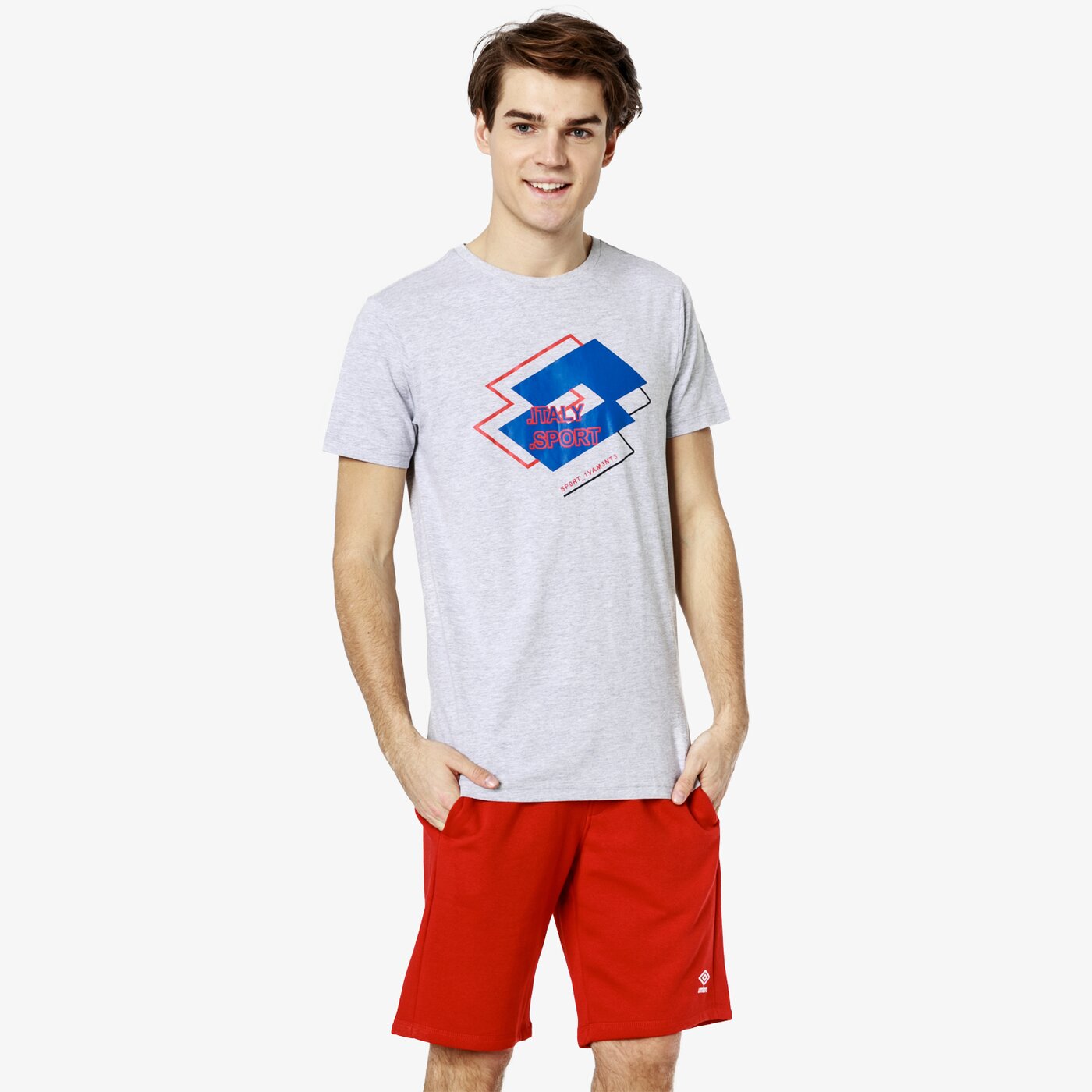 Koszulka męska LOTTO T-SHIRT SS TERNI lo19tsm67002 kolor szary