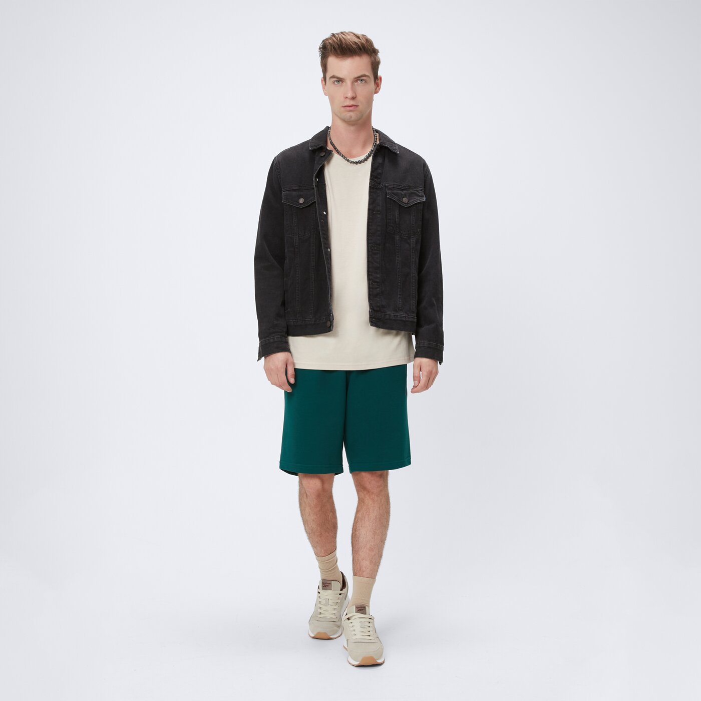 Spodenki męskie REEBOK SZORTY IDENTITY SMALL LOGO FT SHORT 100217211 kolor zielony