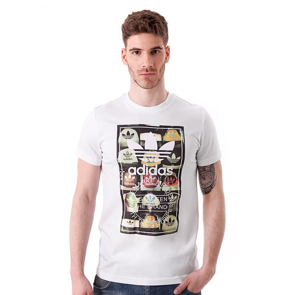 Koszulka męska ADIDAS T-SHIRT TONGUE LAB TEE f78612 kolor biały
