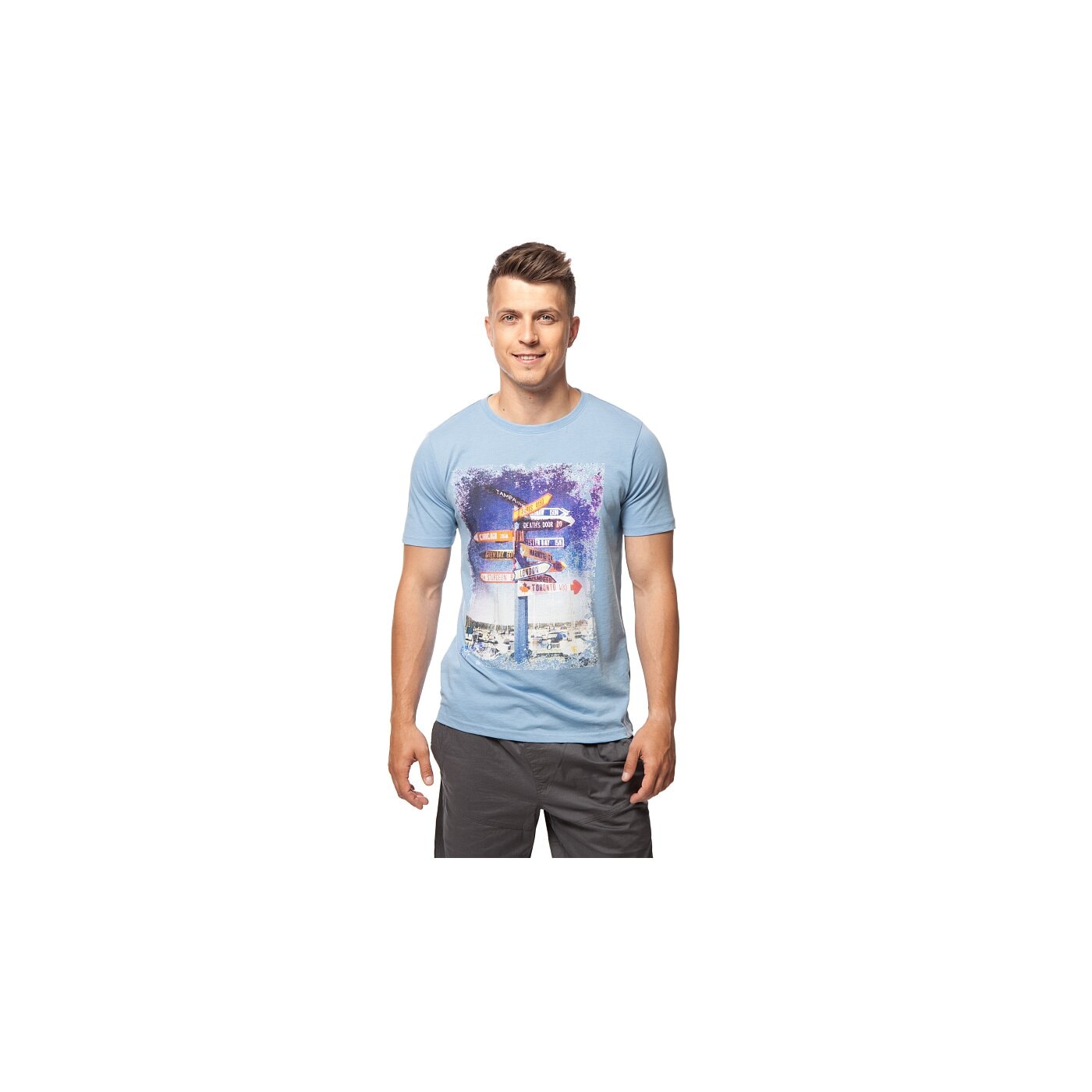 Koszulka męska FEEWEAR T-SHIRT DESERT fw15tsm27002 kolor niebieski