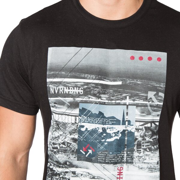 Koszulka męska LOTTO T-SHIRT TRAVEL lo36tsm08001 kolor czarny