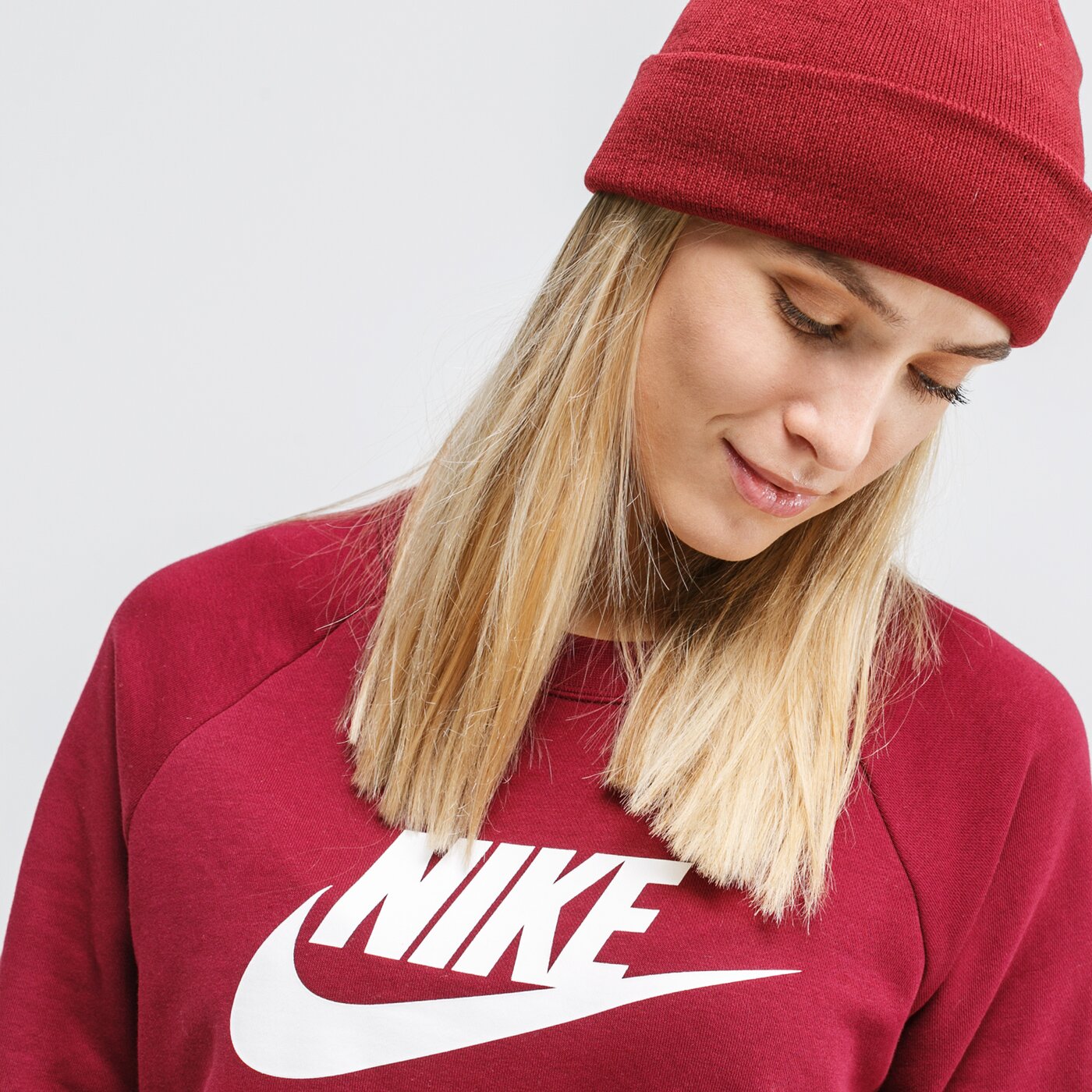Bluza damska NIKE BLUZA SPORTSWEAR ESSENTIAL bv4112-638 kolor bordowy