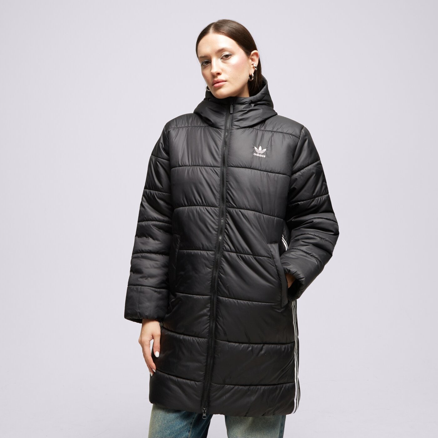 Kurtka zimowa damska ADIDAS KURTKA ZIMOWA ADICOLOR LONG ii8456 kolor czarny