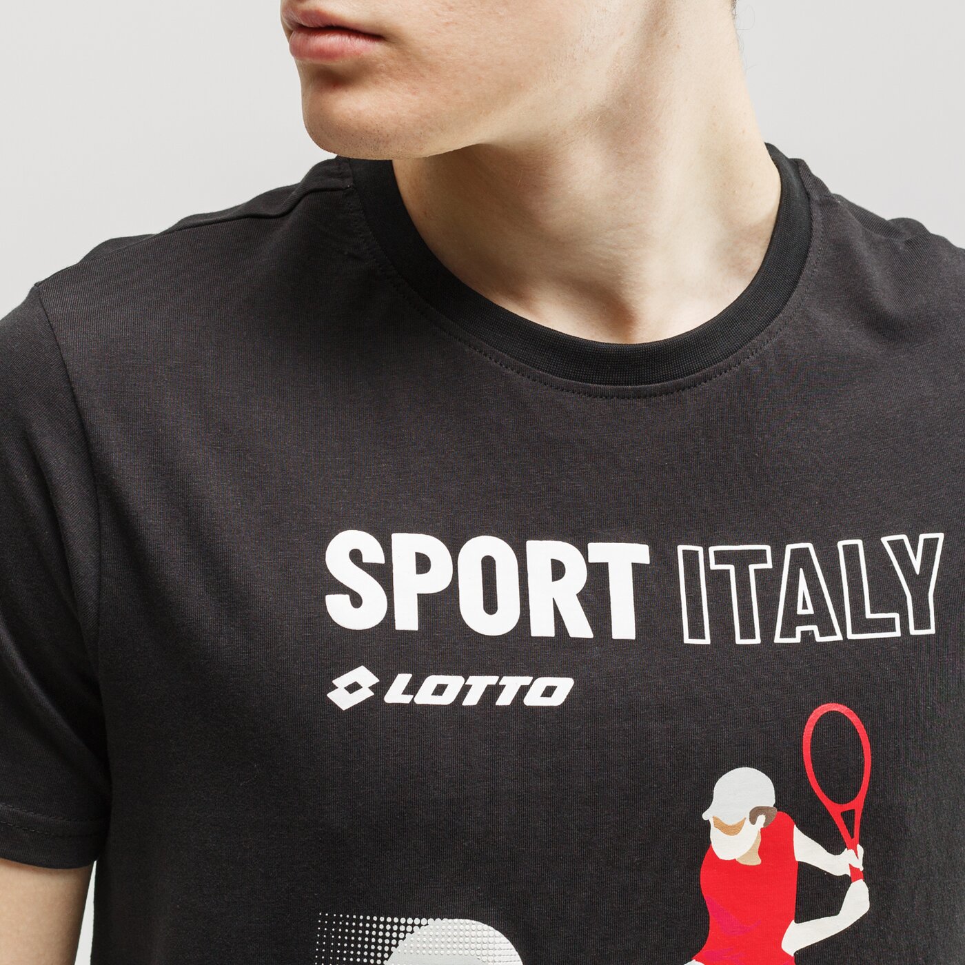 Koszulka męska LOTTO T-SHIRT OPUS lo120tsm16001 kolor czarny
