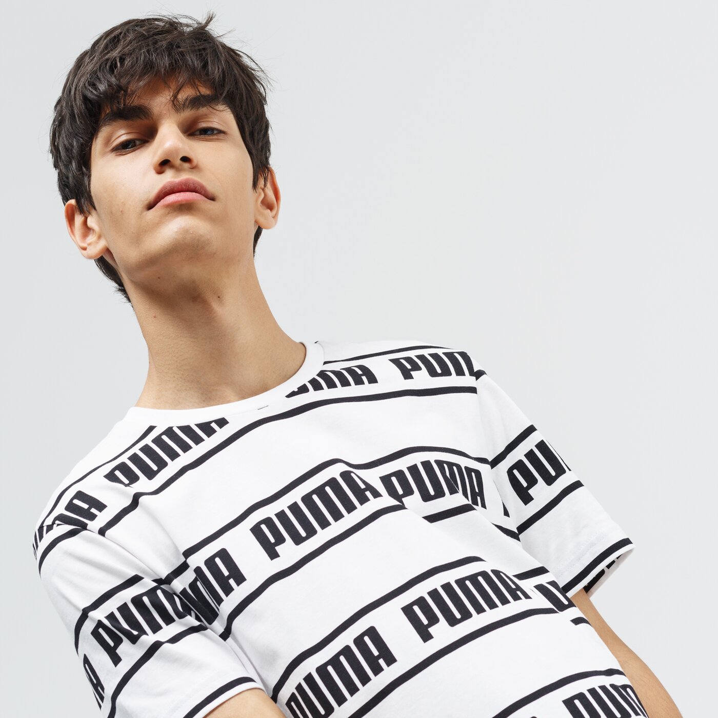 Koszulka męska PUMA T-SHIRT SS AMPLIFIED 58042702 kolor biały