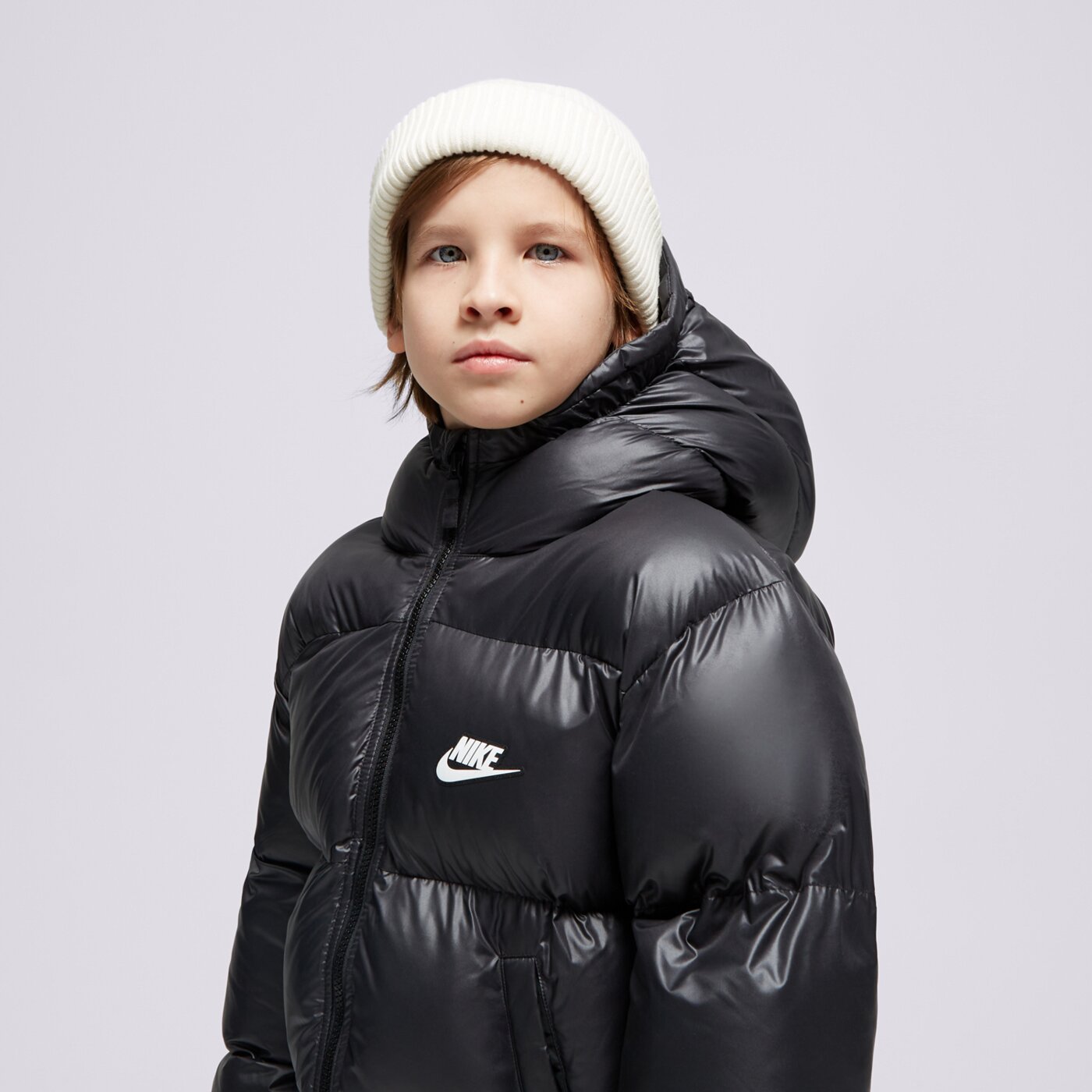 Kurtka zimowa dziecięca NIKE KURTKA ZIMOWA K NSW TF RPL HGH SYNFL U fd2846-011 kolor czarny