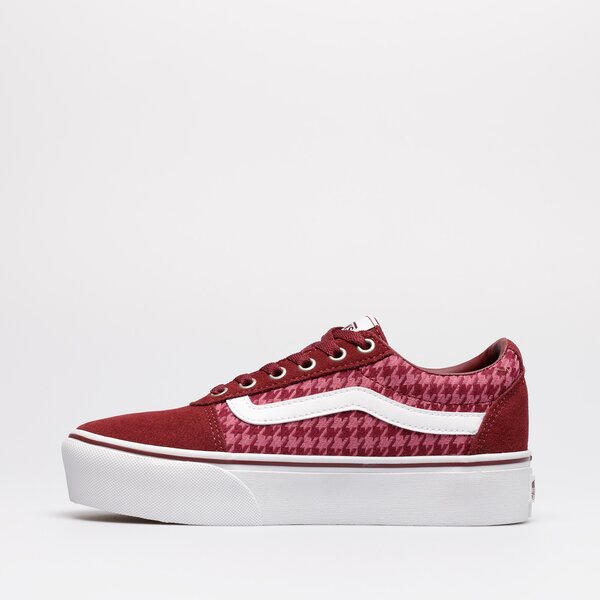 Buty sportowe damskie VANS WM WARD PLATFORM vn0a3tlcprt1 kolor bordowy