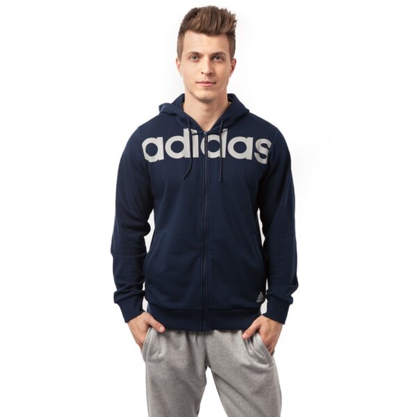 Bluza męska ADIDAS BLUZA LIN FZ HOOD s21300 kolor granatowy