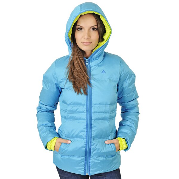 Kurtka zimowa damska ADIDAS KURTKA J BASE DOWN o05148 kolor niebieski